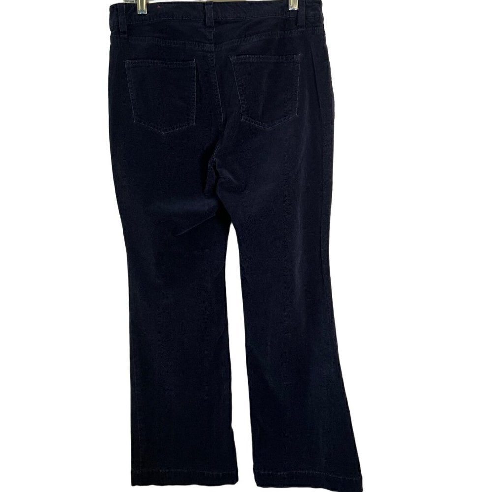 Talbots Women's Black Flawless 5 Pocket Corduroy Flare Pants Petite Size 10 - Picture 4 of 9